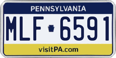 PA license plate MLF6591