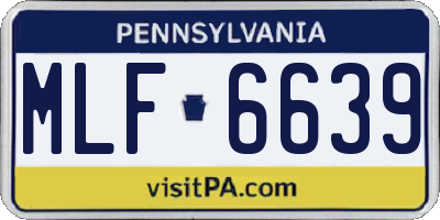 PA license plate MLF6639