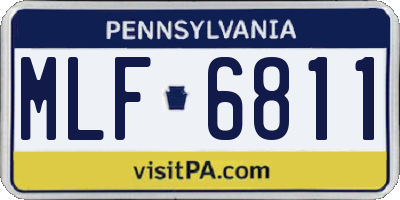 PA license plate MLF6811