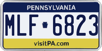 PA license plate MLF6823