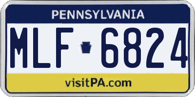 PA license plate MLF6824
