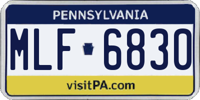 PA license plate MLF6830