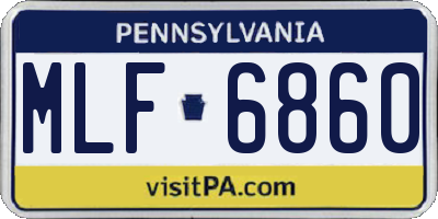 PA license plate MLF6860