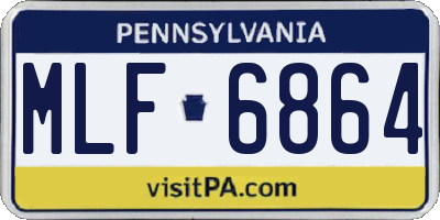 PA license plate MLF6864