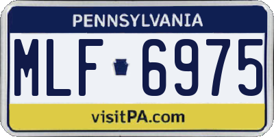 PA license plate MLF6975