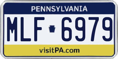 PA license plate MLF6979