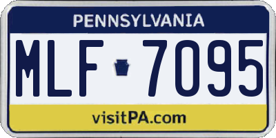 PA license plate MLF7095