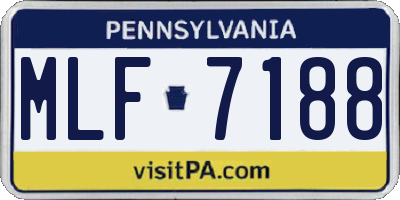 PA license plate MLF7188