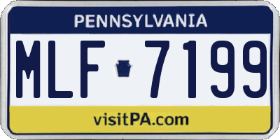 PA license plate MLF7199