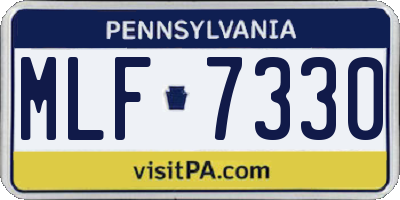 PA license plate MLF7330