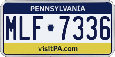 PA license plate MLF7336