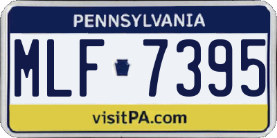 PA license plate MLF7395