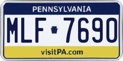 PA license plate MLF7690