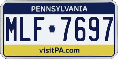 PA license plate MLF7697