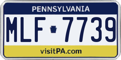 PA license plate MLF7739