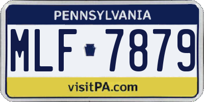 PA license plate MLF7879