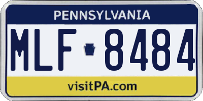 PA license plate MLF8484
