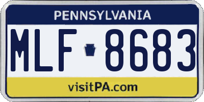 PA license plate MLF8683