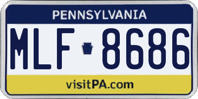 PA license plate MLF8686