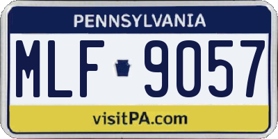 PA license plate MLF9057