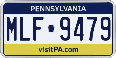 PA license plate MLF9479