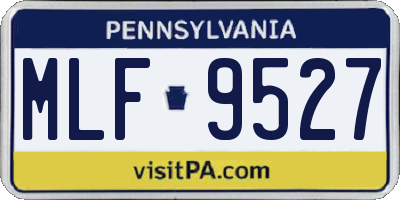 PA license plate MLF9527