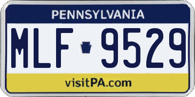 PA license plate MLF9529