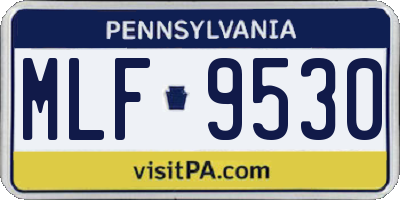 PA license plate MLF9530