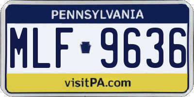 PA license plate MLF9636