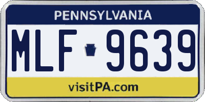 PA license plate MLF9639