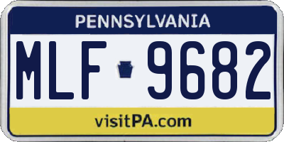 PA license plate MLF9682