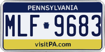 PA license plate MLF9683