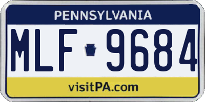 PA license plate MLF9684