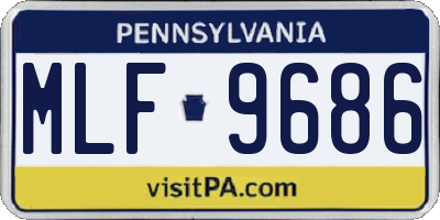 PA license plate MLF9686