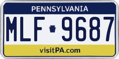 PA license plate MLF9687