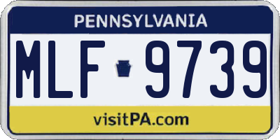 PA license plate MLF9739
