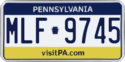 PA license plate MLF9745