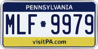 PA license plate MLF9979