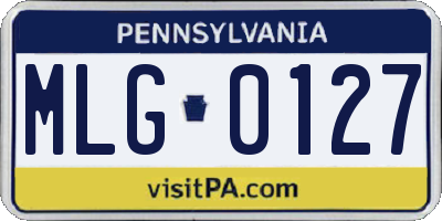 PA license plate MLG0127