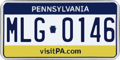 PA license plate MLG0146