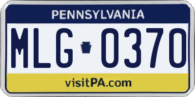 PA license plate MLG0370