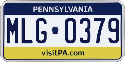 PA license plate MLG0379