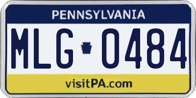 PA license plate MLG0484