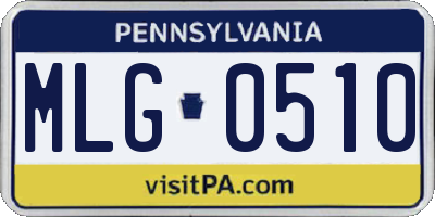 PA license plate MLG0510