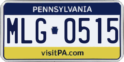 PA license plate MLG0515