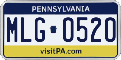 PA license plate MLG0520