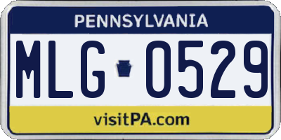 PA license plate MLG0529