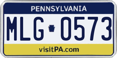 PA license plate MLG0573