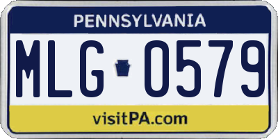 PA license plate MLG0579