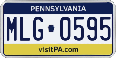 PA license plate MLG0595